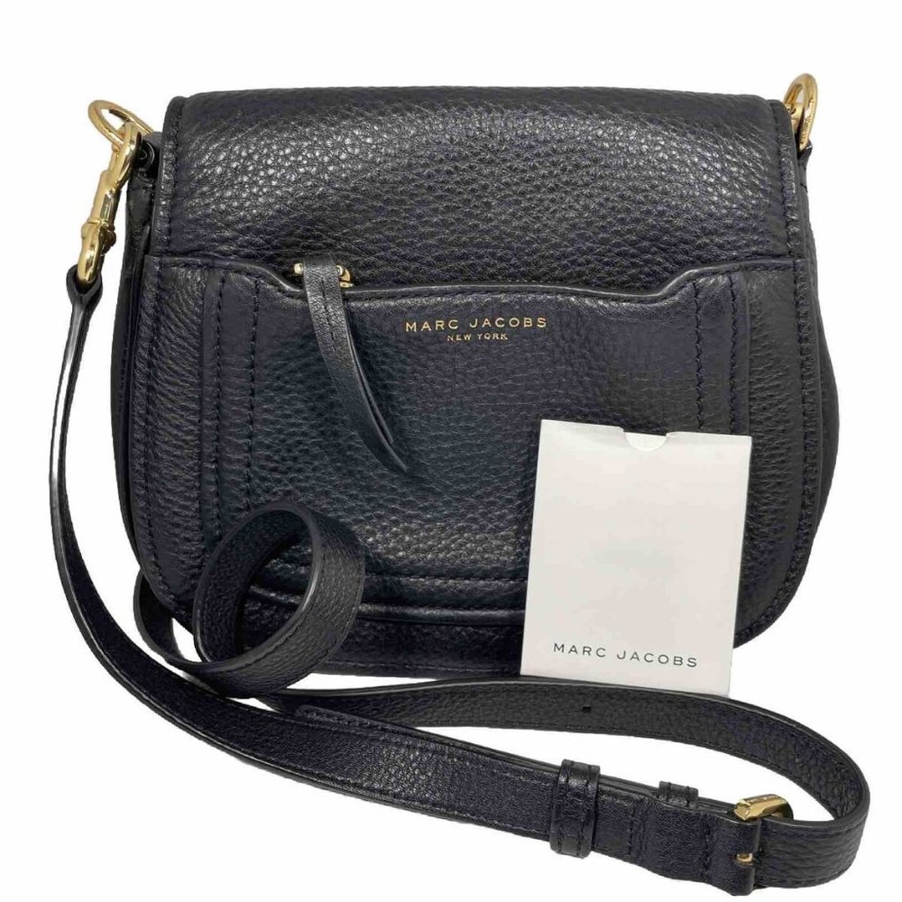 Marc Jacobs Empire City Mini Messenger Crossbody Bag | Black Leather, Flap, No S